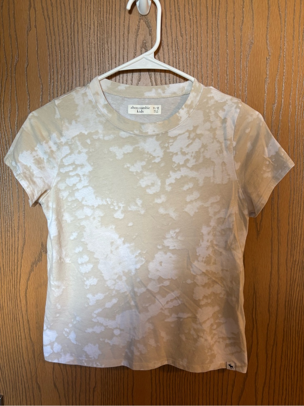 abercrombie kids Cream Tie-Dye Short Sleeve Tee